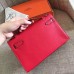 Replica Handbag Store Red Swift Kelly Pochette Handmade Bag Replica Handbag Store Red Swift Kelly Pochette Handmade Bag