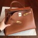 Replica Handbag Store Brown Swift Kelly Retourne 32cm Handmade Bag