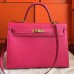 Replica Handbag Store Rose Tyrien Epsom Kelly 32cm Sellier Handmade Bag