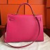 Replica Handbag Store Rose Tyrien Epsom Kelly 32cm Sellier Handmade Bag