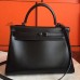 Replica Handbag Store So Black Box Kelly Retourne 32cm Handmade Bag