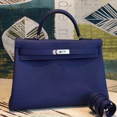 Replica Handbag Store Blue Clemence Kelly 35cm Handmade Bag Replica Handbag Store Blue Clemence Kelly 35cm Handmade Bag