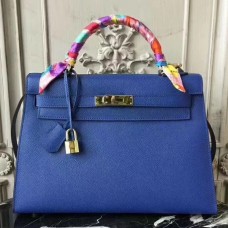 Replica Handbag Store Blue Electric Epsom Kelly 32cm Sellier Bag Replica Handbag Store Blue Electric Epsom Kelly 32cm Sellier Bag
