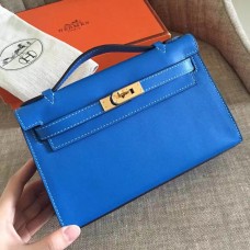 Replica Handbag Store Blue Izmir Swift Kelly Pochette Handmade Bag