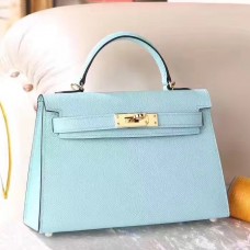 Replica Handbag Store Blue Zephyr Epsom Kelly Mini II 20cm Handmade Bag