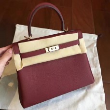 Replica Handbag Store Bordeaux Clemence Kelly 25cm Retourne Handmade Bag