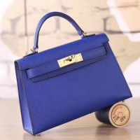 Replica Handbag Store Electric Blue Epsom Kelly Mini II 20cm Handmade Bag
