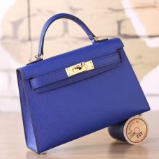 Replica Handbag Store Electric Blue Epsom Kelly Mini II 20cm Handmade Bag