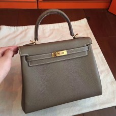 Replica Handbag Store Etoupe Clemence Kelly 25cm Retourne Handmade Bag