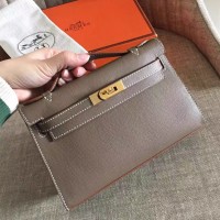 Replica Handbag Store Etoupe Epsom Kelly Pochette Handmade Bag Replica Handbag Store Etoupe Epsom Kelly Pochette Handmade Bag