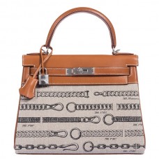 Replica Handbag Store Kelly 28cm De Camp Dechainee Toile Bag Replica Handbag Store Kelly 28cm De Camp Dechainee Toile Bag