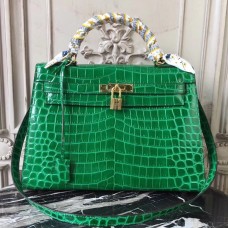 Replica Handbag Store Kelly 32cm Bag In Bamboo Crocodile Leather Replica Handbag Store Kelly 32cm Bag In Bamboo Crocodile Leather