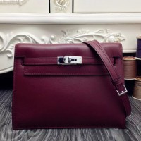 Replica Handbag Store Kelly Danse Bag In Bordeaux Swift Leather