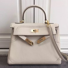 Replica Handbag Store Kelly Ghillies 28cm In Ivory Swift Leather