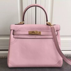 Replica Handbag Store Kelly Ghillies 28cm In Pink Swift Leather