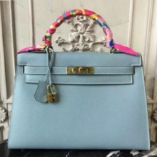 Replica Handbag Store Light Blue Epsom Kelly 32cm Sellier Bag Replica Handbag Store Light Blue Epsom Kelly 32cm Sellier Bag