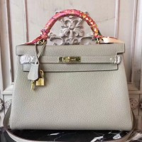Replica Handbag Store Light Grey Clemence Kelly 28cm Bag