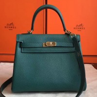 Replica Handbag Store Malachite Clemence Kelly 25cm Retourne Handmade Bag