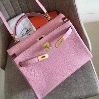 Replica Handbag Store Pink Clemence Kelly Retourne 28cm Handmade Bag