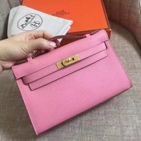 Replica Handbag Store Pink Epsom Kelly Pochette Handmade Bag Replica Handbag Store Pink Epsom Kelly Pochette Handmade Bag