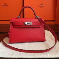 Replica Handbag Store Red Swift Kelly Mini II 20cm Handmade Bag Replica Handbag Store Red Swift Kelly Mini II 20cm Handmade Bag
