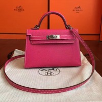 Replica Handbag Store Rose Red Epsom Kelly Mini II 20cm Handmade Bag Replica Handbag Store Rose Red Epsom Kelly Mini II 20cm Handmade Bag