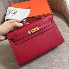 Replica Handbag Store Rouge Vif Epsom Kelly Pochette Handmade Bag