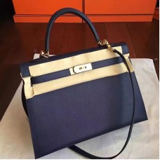 Replica Handbag Store Sapphire Epsom Kelly 32cm Sellier Handmade Bag Replica Handbag Store Sapphire Epsom Kelly 32cm Sellier Handmade Bag