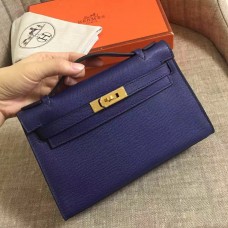 Replica Handbag Store Sapphire Epsom Kelly Pochette Handmade Bag