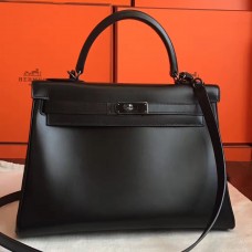 Replica Handbag Store So Black Box Kelly Retourne 32cm Handmade Bag