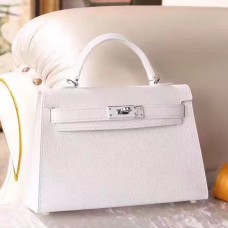 Replica Handbag Store White Epsom Kelly Mini II 20cm Handmade Bag