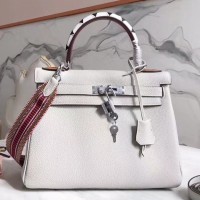 Replica Handbag Store White Kelly 28cm Bag With Zigzag Handle Replica Handbag Store White Kelly 28cm Bag With Zigzag Handle