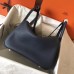 Replica Handbag Store Dark Blue Lindy 26cm Clemence Handmade Bag