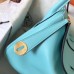 Replica Handbag Store Blue Atoll Lindy 30cm Swift Handmade Bag