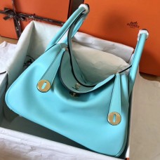 Replica Handbag Store Blue Atoll Lindy 30cm Swift Handmade Bag