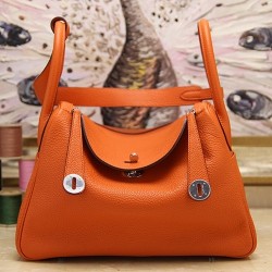 Replica Handbag Store Orange Clemence Lindy 30cm Bag