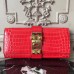 Replica Handbag Store Medor Clutch Bag In Cherry Crocodile Leather