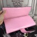 Replica Handbag Store Medor Clutch Bag In Pink Crocodile Leather