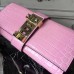 Replica Handbag Store Medor Clutch Bag In Pink Crocodile Leather
