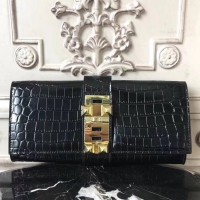 Replica Handbag Store Medor Clutch Bag In Black Crocodile Leather Replica Handbag Store Medor Clutch Bag In Black Crocodile Leather