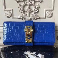 Replica Handbag Store Medor Clutch Bag In Blue Crocodile Leather Replica Handbag Store Medor Clutch Bag In Blue Crocodile Leather
