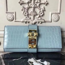 Replica Handbag Store Medor Clutch Bag In Ciel Crocodile Leather Replica Handbag Store Medor Clutch Bag In Ciel Crocodile Leather