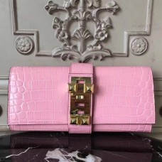 Replica Handbag Store Medor Clutch Bag In Pink Crocodile Leather Replica Handbag Store Medor Clutch Bag In Pink Crocodile Leather