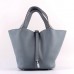 Replica Handbag Store Picotin Lock Bag In Blue Lin Leather Replica Handbag Store Picotin Lock Bag In Blue Lin Leather
