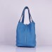 Replica Handbag Store Picotin Lock Bag In Blue Leather Replica Handbag Store Picotin Lock Bag In Blue Leather