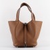 Replica Handbag Store Picotin Lock Bag In Brown Leather Replica Handbag Store Picotin Lock Bag In Brown Leather