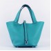 Replica Handbag Store Picotin Lock Bag In Turquoise Leather Replica Handbag Store Picotin Lock Bag In Turquoise Leather