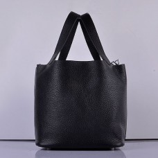 Replica Handbag Store Picotin Lock Bag In Black Leather