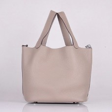 Replica Handbag Store Picotin Lock Bag In Grey Leather