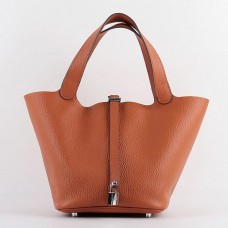 Replica Handbag Store Picotin Lock Bag In Orange Leather